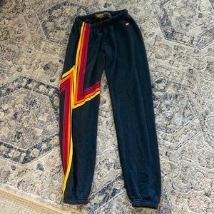 Aviator nation 5 stripe sweat pants